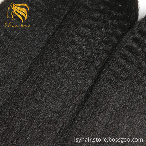 Lsy Wholesale Kinky Straight Hair Weave In New York, Luxury Hair Packaging No Tangle No Shed Crochet Braiding Human Hair Weave